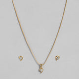 24 KT Gold plated Pendant Set with American Diamonds for Women