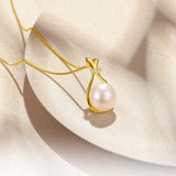 Lucky Potli Pendant Necklace (Green/White)