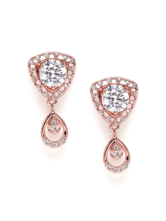 Rose Gold-Plated Cubic Zirconia Jewellery Set