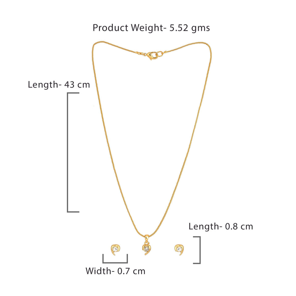 Gold AD Pendant Set