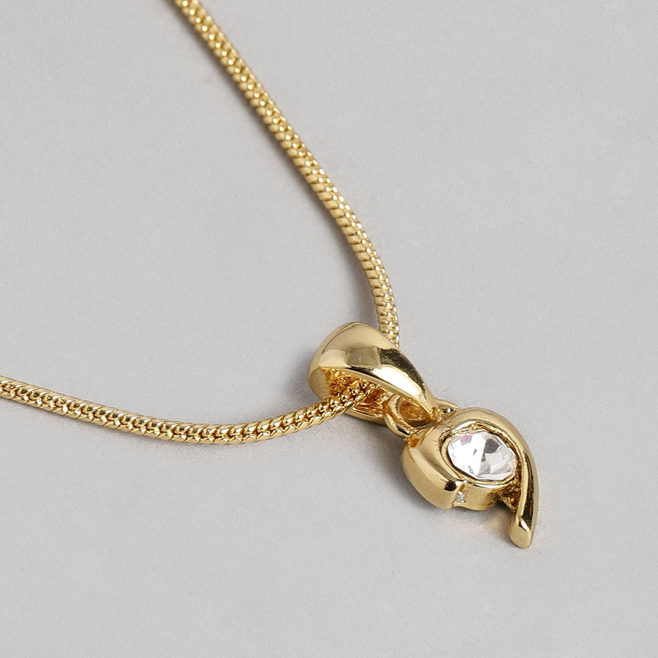 24 KT Gold plated Pendant Set with American Diamonds for Women