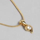 24 KT Gold plated Pendant Set with American Diamonds for Women
