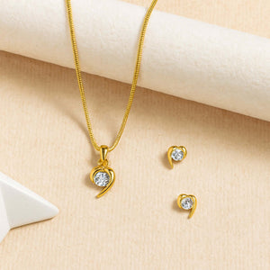 Gold AD Pendant Set