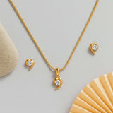 Gold AD Pendant Set