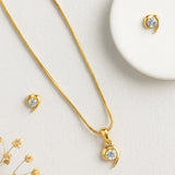 Gold AD Pendant Set