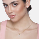 24 KT Gold plated Pendant Set with American Diamonds for Women