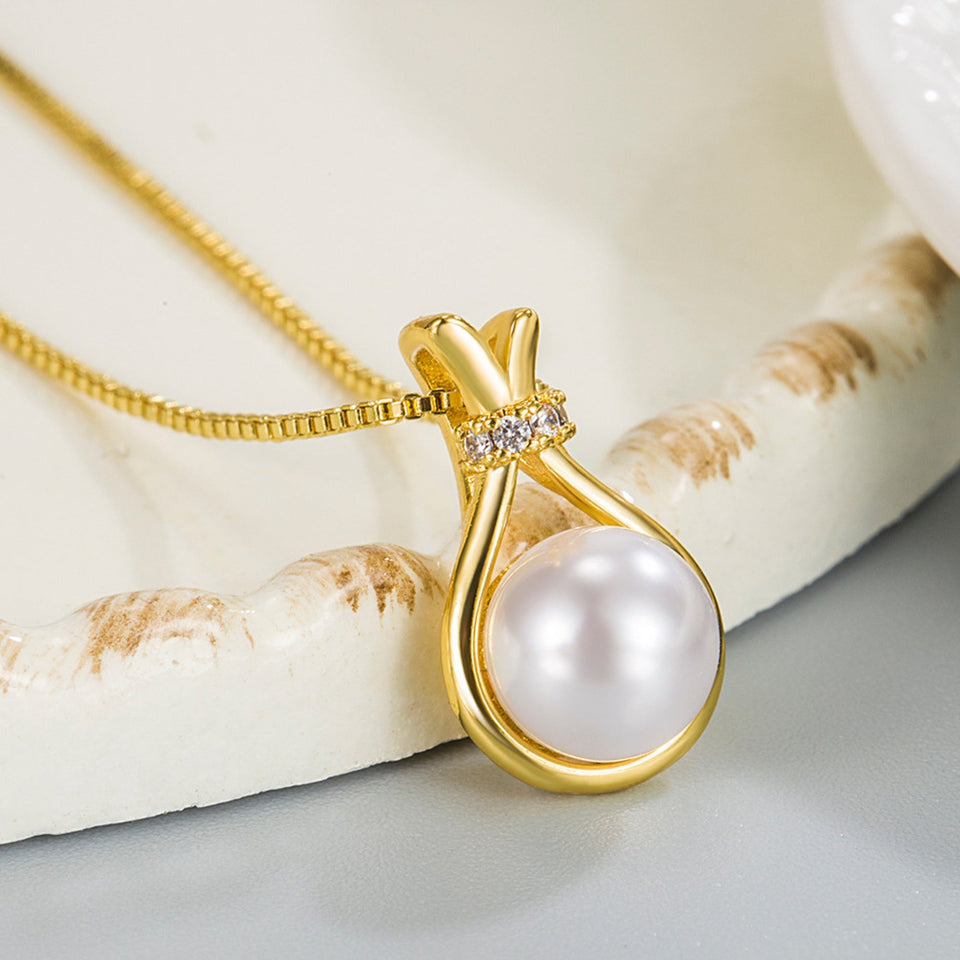 Lucky Potli Pendant Necklace (Green/White)