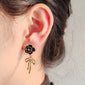 BLACK ROSE EARRINGS