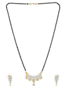 Gold Plated AD Studded Designer Mangalsutra for Women