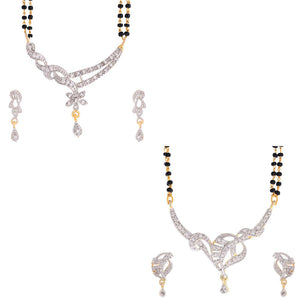 Combo of  2 Designer American Diamond Mangalsutra