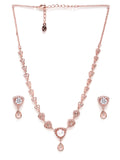 Rose Gold-Plated Cubic Zirconia Jewellery Set